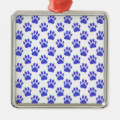 Cosmic Paw Print Pattern Metalen Ornament (Voorkant)