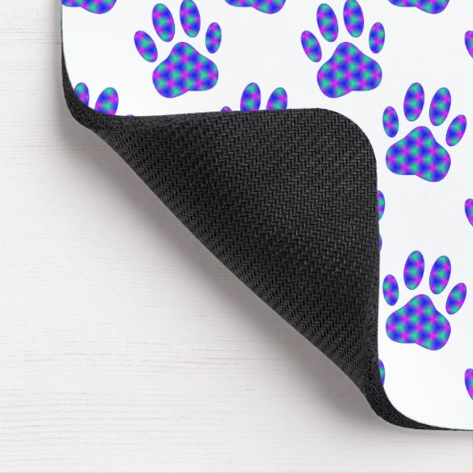 Cosmic Paw Print Pattern Muismat (Hoek)