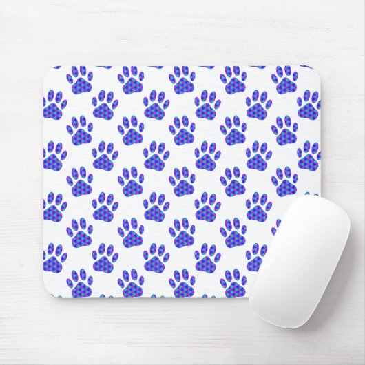 Cosmic Paw Print Pattern Muismat (Met muis)