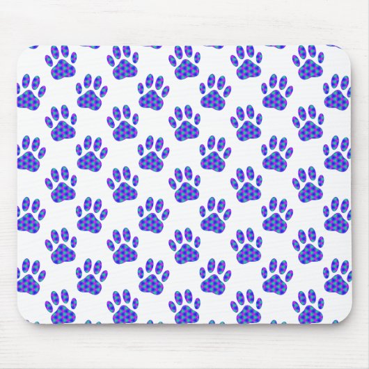 Cosmic Paw Print Pattern Muismat (Voorkant)