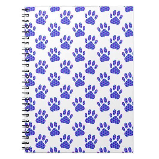 Cosmic Paw Print Pattern Notitieboek (Voorkant)