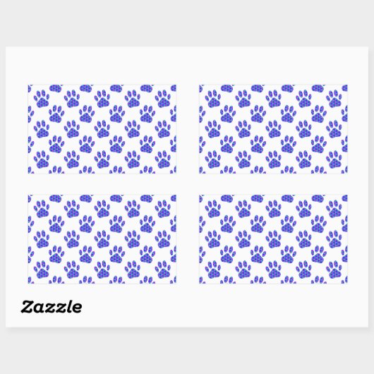 Cosmic Paw Print Pattern Rechthoekige Sticker (Vel)