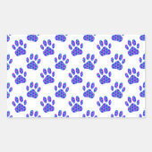 Cosmic Paw Print Pattern Rechthoekige Sticker (Voorkant)
