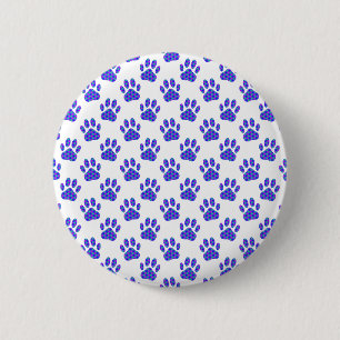 Cosmic Paw Print Pattern Ronde Button 5,7 Cm