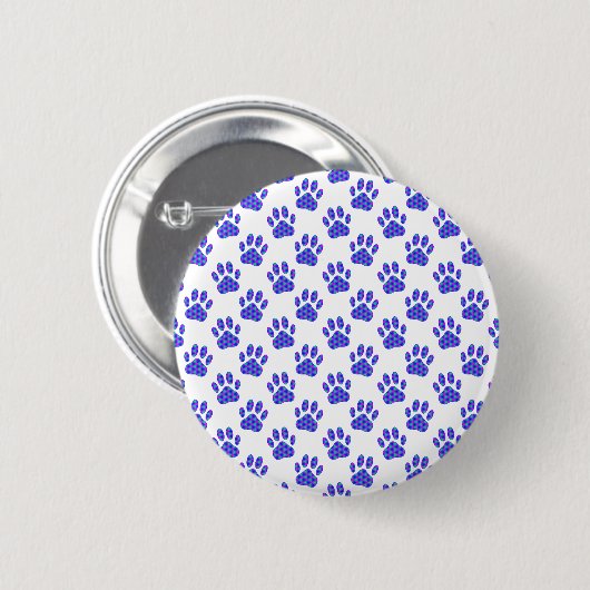 Cosmic Paw Print Pattern Ronde Button 5,7 Cm (Voorkant /achterkant)