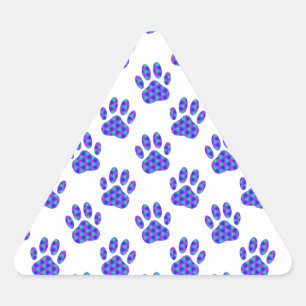 Cosmic Paw Print Pattern Sticker