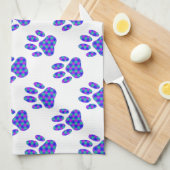 Cosmic Paw Print Pattern Theedoek (Quarter Fold)