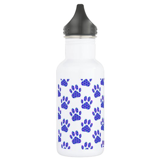 Cosmic Paw Print Pattern Waterfles (Links)