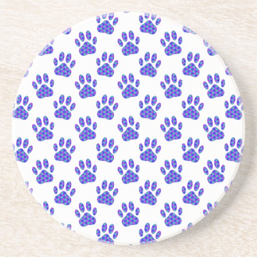 Cosmic Paw Print Pattern Zandsteen Onderzetter (Voorkant)