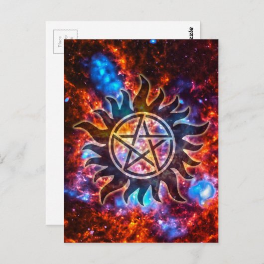 Cosmic Pentagram Briefkaart (Voorkant / Achterkant)