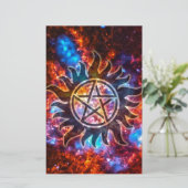 Cosmic Pentagram Briefpapier (Staand voorkant)
