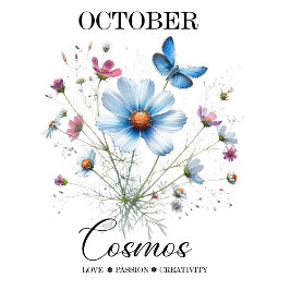 Cosmic Petals • October Birth Flower Notebook Planner