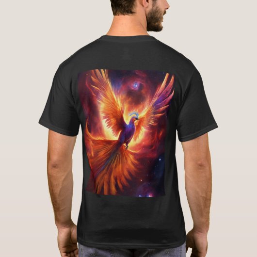 "Cosmic Phoenix Nebula T-shirt" T-shirt (Achterkant)