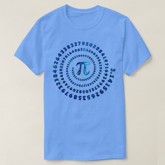 Cosmic Pi Spiral Mathematics Pi Day Universe Galax T-shirt (Design voorkant)