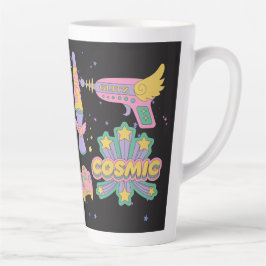 Cosmic-pictogrammen van 90-stijl latte mok