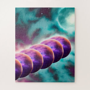 Cosmic Pink en Paarse perfect gealigneerde Mons Legpuzzel