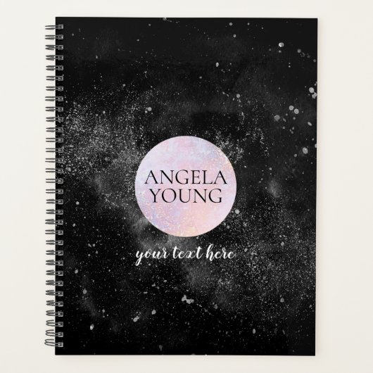 Cosmic Pink Moon Astrology Appointtation Book Planner (Voorkant)