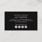 Cosmic Pink Moon Yoga, Life Coach, Astrologer Visitekaartje (Achterkant)