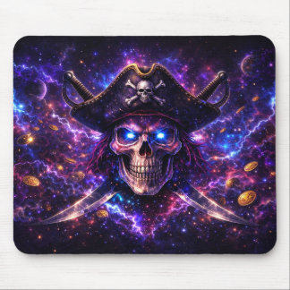 Cosmic Pirate Skull Galaxy Gaming Mouse Pad Muismat