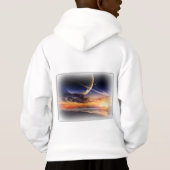 Cosmic Planet Horizon Kids-trui met capuchon (Achterkant)