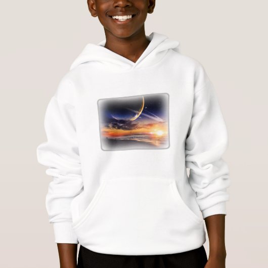 Cosmic Planet Horizon Kids-trui met capuchon (Voorkant)