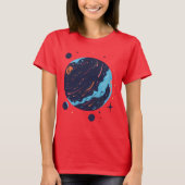 Cosmic Planet Space Art T-Shirt (Voorkant)