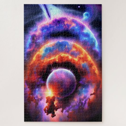 Cosmic Planet Stuck in Oud-formaat Legpuzzel (Verticaal)