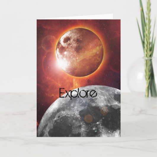 Cosmic Planets Explore Greeting Card Kaart (Voorkant)