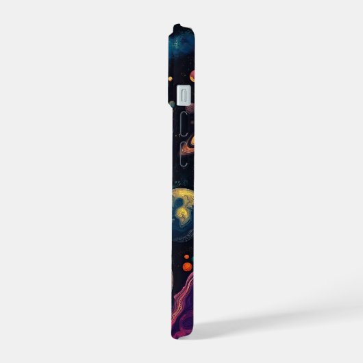 Cosmic Planets Phone Case iPhone 15 Case (Linkerkant)