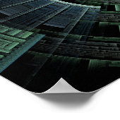 Cosmic Pod Green Abstract Poster (Hoek)