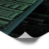 Cosmic Pod Green Abstract Poster (Hoek)