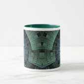 Cosmic Pod Green Geometric Abstract Mok (Midden)
