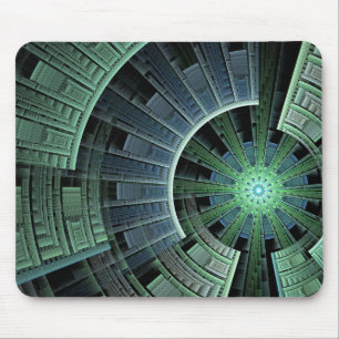 Cosmic Pod Green Geometric Design Muismat