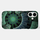 Cosmic Pod Green Geometrisch Abstract Case-Mate iPhone Case (Achterkant (horizontaal))