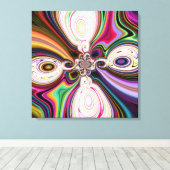 Cosmic Polar 5 Swirls Canvas Drukt Afdruk (Insitu (Houten vloer))