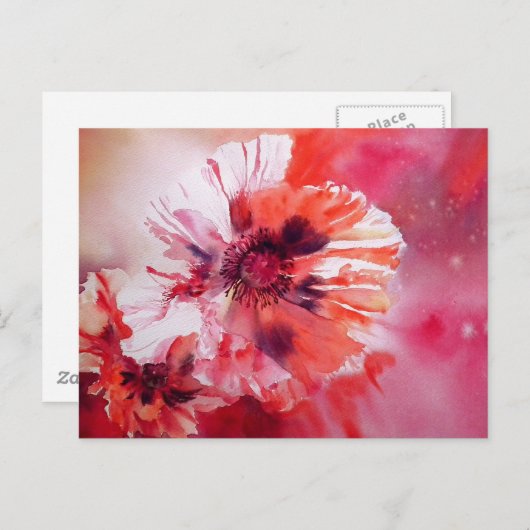 Cosmic Poppies Briefkaart (Voorkant / Achterkant)