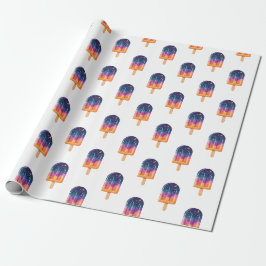 Cosmic Popsicle Wrapping Paper Cadeaupapier