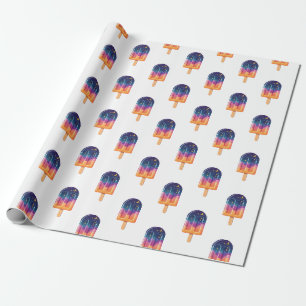 Cosmic Popsicle Wrapping Paper Cadeaupapier