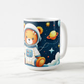Cosmic Porcelain Astronaut Bear Koffiemok (Voorkant rechts)