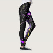 Cosmic Pulse Neon Futuristic Galaxy Leggings (Rechts)