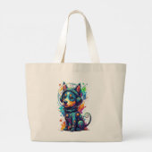 Cosmic Pup Astronaut - Tote Grote Tote Bag (Achterkant)