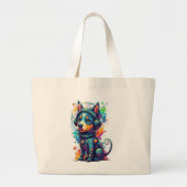 Cosmic Pup Astronaut - Tote Grote Tote Bag (Voorkant)