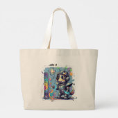 Cosmic Pup Ranger - Tote Grote Tote Bag (Achterkant)