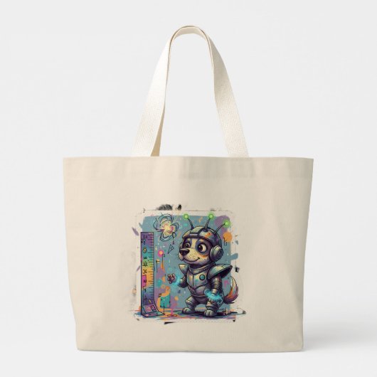 Cosmic Pup Ranger - Tote Grote Tote Bag (Achterkant)