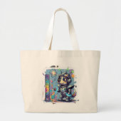 Cosmic Pup Ranger - Tote Grote Tote Bag (Voorkant)
