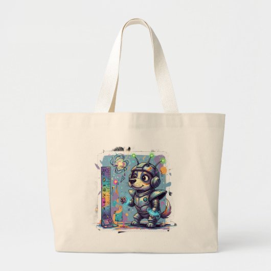 Cosmic Pup Ranger - Tote Grote Tote Bag (Voorkant)