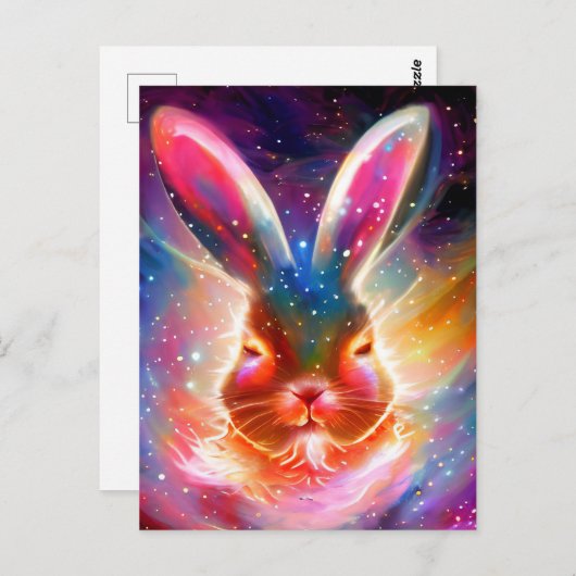 Cosmic Rabbit Briefkaart (Voorkant / Achterkant)