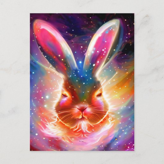Cosmic Rabbit Briefkaart (Voorkant)
