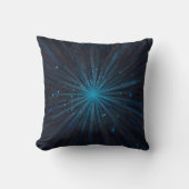 Cosmic Radiance Blue Starburst Kussen (Voorkant)