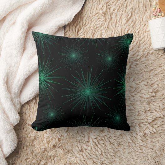 Cosmic Radiance Green Starburst Kussen (Deken)